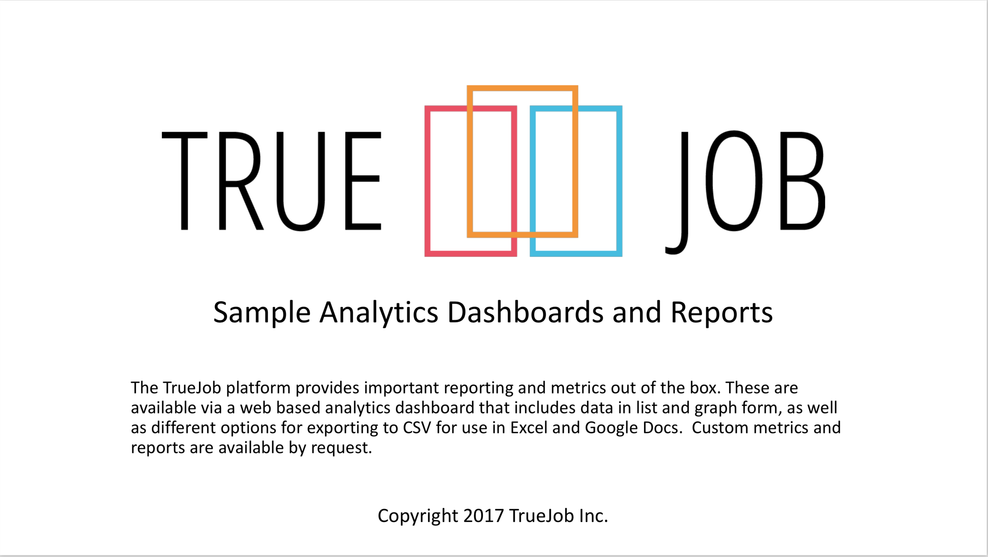 Click here to download our report book for Economic Development Organizations on what analytics they can track using TrueJob Picture of the first page of our report book for Economic Development Organizations on what analytics they can track using TrueJob
